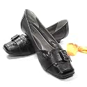 COOL GIRL Damen Trotteurs Slipper mit dekorativer Schnalle, schwarz