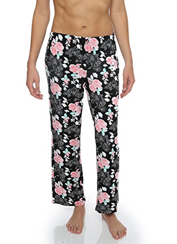 kathy ireland Women's Casual Lounge/Sleepwear Patterned Long Pajama Pant