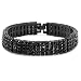 Stainless Steel Black Plated With 4 Row Black title=