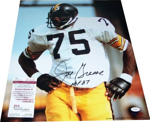 Joe Greene Steelers AUTO HOF 16x20 Photo JSA Cert