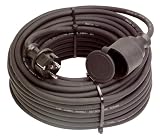 as-Schwabe 60371 Gummi-Verlängerung schwarz, 10 m H07RN-F 3G1,5, 230V/16A, Aussenbereich IP44