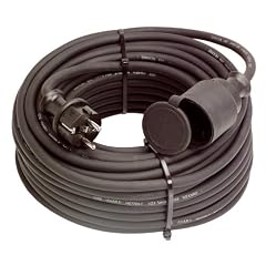 as-Schwabe 60371 Gummi-Verl�ngerung schwarz, 10 m H07RN-F 3G1,5, 230V/16A, Aussenbereich IP44