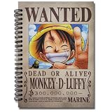 One Piece Luffy Wanted Poster Notebook
