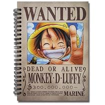 One Piece Luffy Wanted Poster Notebook