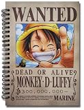 One Piece Luffy Wanted Poster NotebookIMAGE