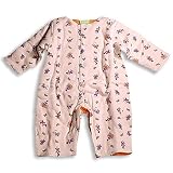 SnoPea - Newborn Baby Boys Long-Sleeved Quilted Coverall, Cream/Orange