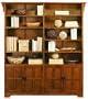 Craftsman 64"w Double Bookcase With Cabinet, 64"W, DARK OAK