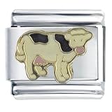 Animal Cow Staring Italian Charms Bracelet Link