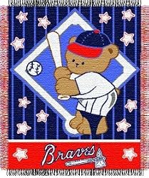 Atlanta Braves 36"x48" Woven Baby Throw Blanket - Baseball Sports Merchandise