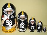 PITTSBURGH STEELERS Hall of Fame NFL Football or any team Russian Nesting doll 5 pcs / 6 in
