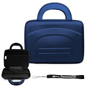 BLUE Durable Premium Travel Hard Nylon Carrying Case For Motorola Zoom Tablet (Compatible with All Models) + Includes a eBigValue (TM) Determination Hand Strap Key Chain
