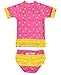 RuffleButts® Infant/Toddler Girls Pineapple Party Ruffled Rash Guard Bikini