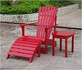 International Concepts T-92248 Adirondack Collection - Red Side Table