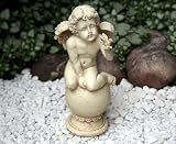 Eigenschaften   / Engel spielt mit einem Vogel ENGELFIGUR SKULPTUR STATUE