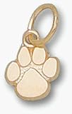Clemson Tigers Paw 3/8 Lapel Pin - 14KT Gold Jewelry