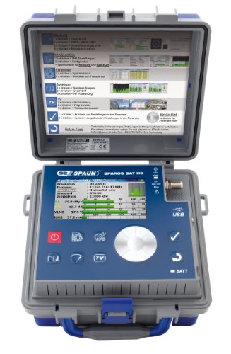 Spaun Sparos Sat HD Messger&auml;t DVB-S2 (LCD-Display, SatCR, DiSEqC, USB)