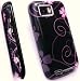 EMARTBUY PINK PANSIES BACK COVER/CASE FOR SAMSUNG S5600 PRESTON/BLADE