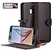 ACEABOVE Galaxy S6 Book Cover Case with Credit Card Holder Leather Wallet cover with Hand Strap (Purple)