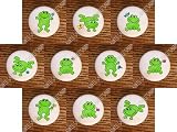 SET (10) FROGS CUTE GREEN FROG LOT DRAWER PULLS KNOBS