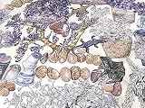 (エルメス)HERMES シルク100％ フラワーデザインスカーフ ホワイトXマルチカラー 並行輸入品