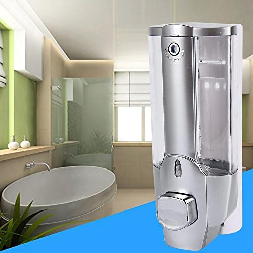350ml Kitchen Bathroom Single Head Soap Dispenser with a Lock ABS Plastic Liquid Shampoo Vessel