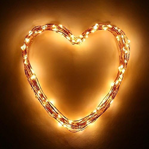 Kasit Copper LED 10 Meters 100 LED Remote Control Dimmer Light String Festival Decoration with 12V Power Adapter and Remote Control Kit (Yellow)