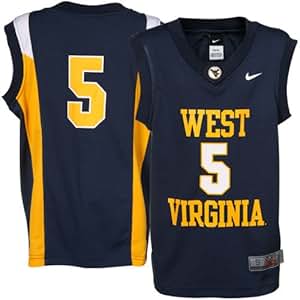 Amazon.com : Nike West Virginia Mountaineers #5 Youth Silver Elite Replica Basketball Jersey 