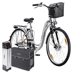 Elektrofahrrad mit 2 Akkus 26er PROPHETE TRIO Alu-Elektro-Fahrrad, 45 cm Rahmen 26" (66cm Rad) 7 Gang