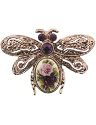 Romantic Rose Gold Butterfly Pin Gold Plated