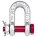 Crosby 1019980 Carbon Steel S-2150 Bolt Type Chain Shackle, Self-Colored, 35 Ton Working Load Limit, 2" Size