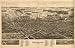 Findlay, Ohio, the Gas City. Burleigh Lith. Est., large historic panoramic map reprint 56x36