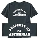 T-Shirt Black " Property Of My Abyssinian " Cat