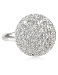 ELLE Jewelry Micro Pave Cubic Zirconia Ring, Size 7