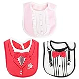 N-hilfe フォーマル よだれかけ スタイ 赤ちゃん (3枚セット, 女の子)