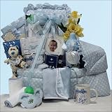51H5YtUMCtL. SL160  Grand Welcome ~ Boy: Blue Baby Gift Basket
