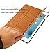 Jisoncase Vintage Genuine Leather Case Smart Cover with Auto-Sleep/Wake Function for Apple iPad Mini 2/iPad Mini 3- Brown (JS-IM2-01A20)