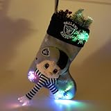 18" NFL Oakland Raiders Plush Light Fiber Optic Christmas Stocking