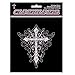 Pink and Silver Cross and Clear Gem Crystals Car Truck SUV Home Office Window Decal Sticker - Cling Bling