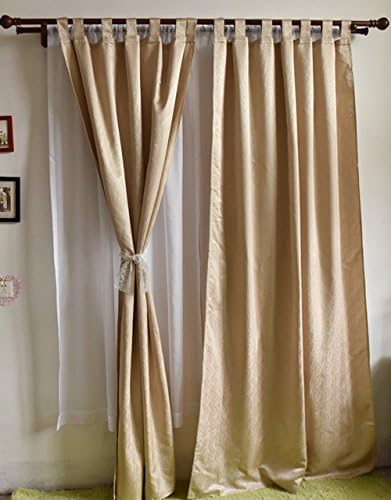 My sky Home Solid top Thermal Insulated Window Blackout Curtains for Bedroom (Light Yellow,53.1*98.3In)