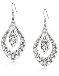 Lucky Brand Silver Filigree Oblong Earrings