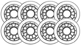 Clear / Silver Inline Skate Wheels 78mm 78a 8-Pack