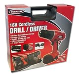 Duratest 18V Cordless Drill/Driver, 56 Piece Set