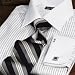 Trim Fit Fine Line Stripe White Collar Dress Shirt