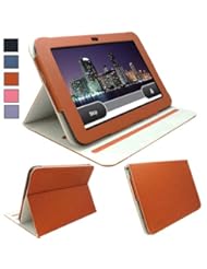 CE: KHOMO ? Brown Standing Leather Case for Amazon Kindle Fire HD 8.9 inch 4G LTE Tablet - KHOMO