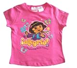 Toddler Girls Dora the Explorer Exploring Good Times Dark Pink T-Shirt