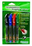 Dixon Ticonderoga RediSharp, Ultra Fine Point, 4-Color Set, Red, Green, Black, Blue, 97440