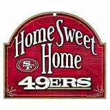 NFL San Francisco 49ERs 10-by-11 inch Wood "Home Sweet Home" Sign