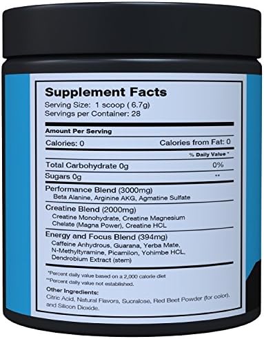 Naturo Nitro Pre Workout Octane - A Precision Formulated, Preworkout Performance Blend of Select Amino Acids Teams with a Triple-action Creatine Blend to Drive Your Muscle Gain and Workout Results to the Extreme - 28 Servings - Cherry Lime