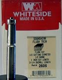 2605 CARBIDE-TIP 2 FLUTE DOWNSHEAR FLUSH TRIM ROUTER BIT W/BEARING 1/2 DIA X 1 CL X 1/2 SH