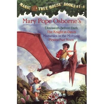 Set A Shopping Price Drop Alert For Magic Tree House Boxed Set, Books 1-4: Dinosaurs Before Dark, The Knight at Dawn, Mummies in the Morning, and Pirates Past Noon
